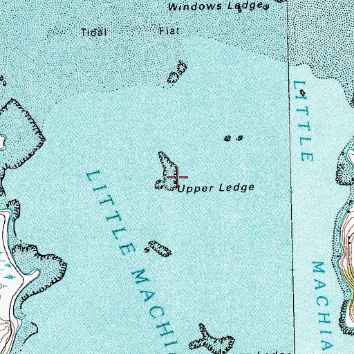 Topographic Map of Upper Ledge, ME