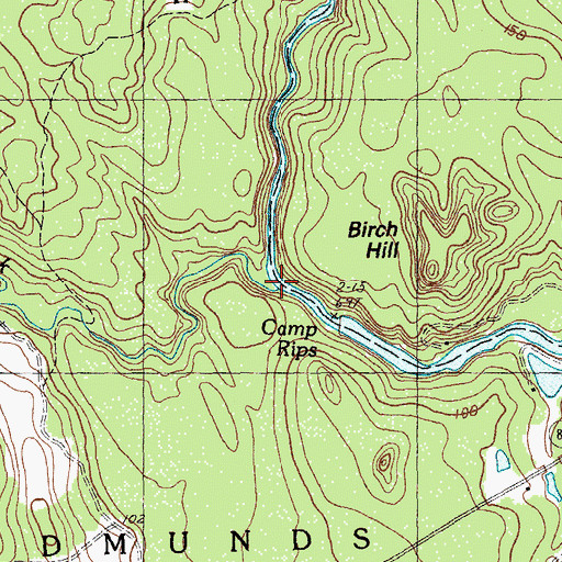 Topographic Map of Venture Brook, ME
