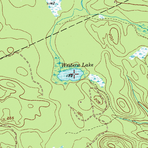 Topographic Map of Western Lake, ME