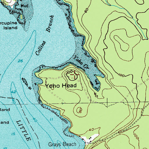 Topographic Map of Yoho Head, ME