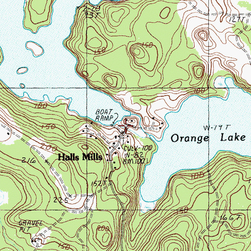 Topographic Map of Halls Mills, ME