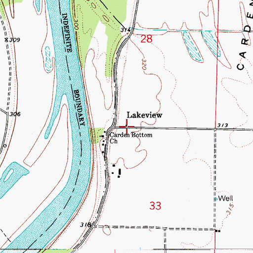 Topographic Map of Lakeview, AR