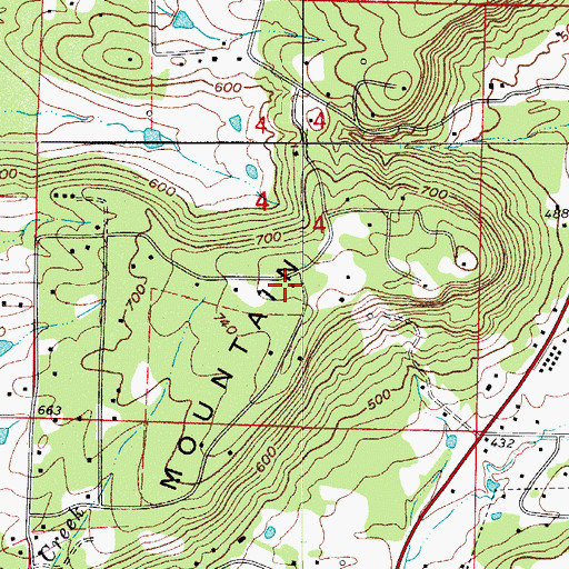 Topographic Map of Linker Mountain, AR