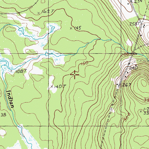 Topographic Map of Unorganized Territory of East Central Washington, ME