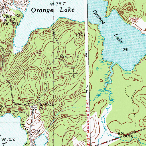 Topographic Map of Town of Whiting, ME