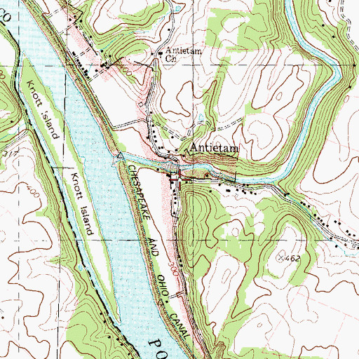 Topographic Map of Antietam, MD