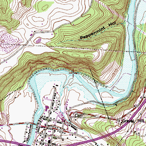 Topographic Map of Bear Creek, MD