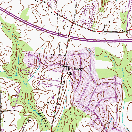 Topographic Map of Bethany United Methodist Church, MD