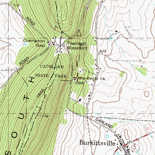 Topographic Map of Ceres-Bethel Church, MD