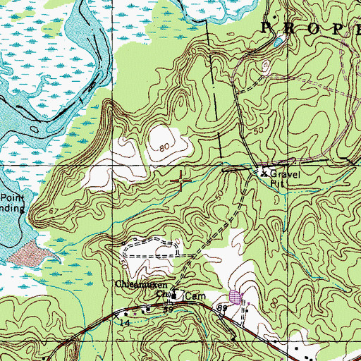 Topographic Map of Chicamuxen Church, MD