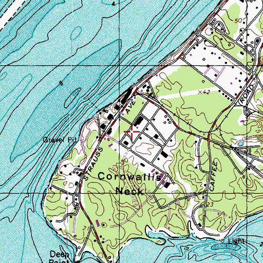 Topographic Map of Cornwallis Neck, MD
