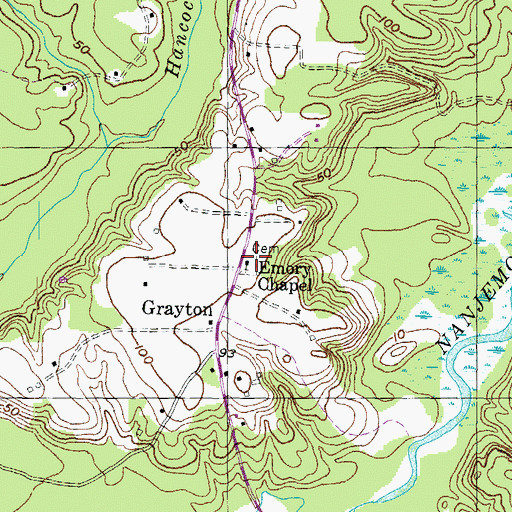 Topographic Map of Emory Chapel, MD