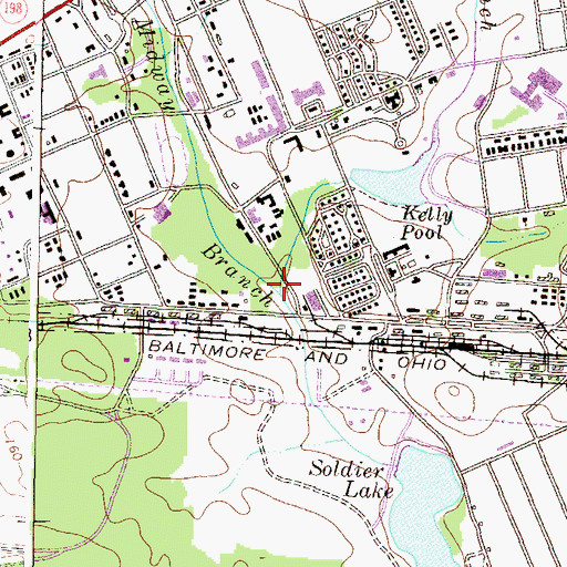 Topographic Map of Franklin Branch, MD