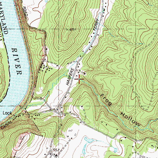 Topographic Map of Frog Hollow, MD