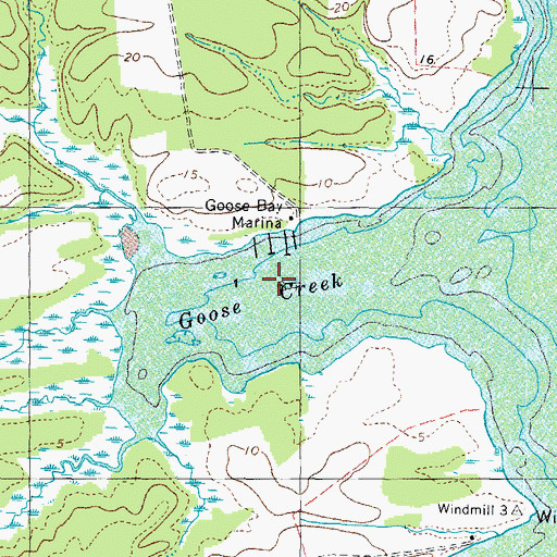 Topographic Map of Goose Creek, MD