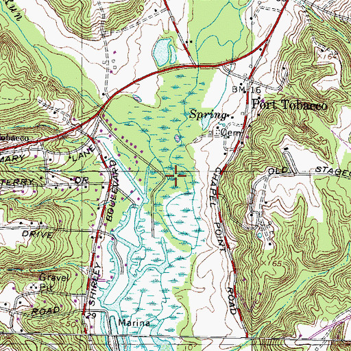 Topographic Map of Hoghole Run, MD