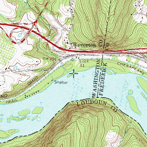 Topographic Map of Israel Creek, MD