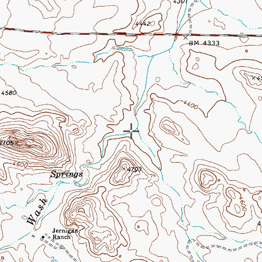 Topographic Map of Hog Canyon, AZ