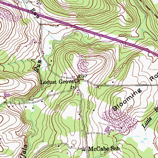 Topographic Map of Locust Grove, MD