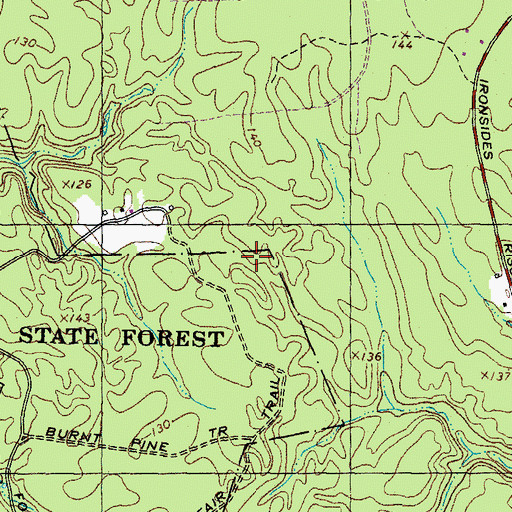 Topographic Map of Maiden Fair Trail, MD