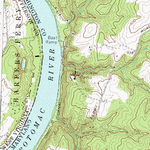 Topographic Map of Manidokan Camp, MD