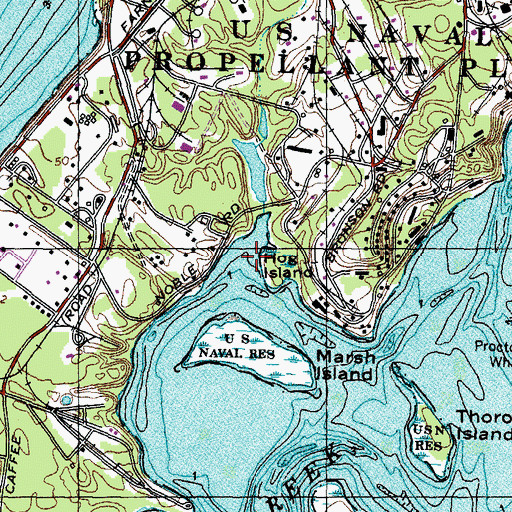 Topographic Map of Marsh Island, MD