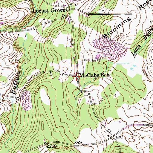 Topographic Map of McCabe School, MD