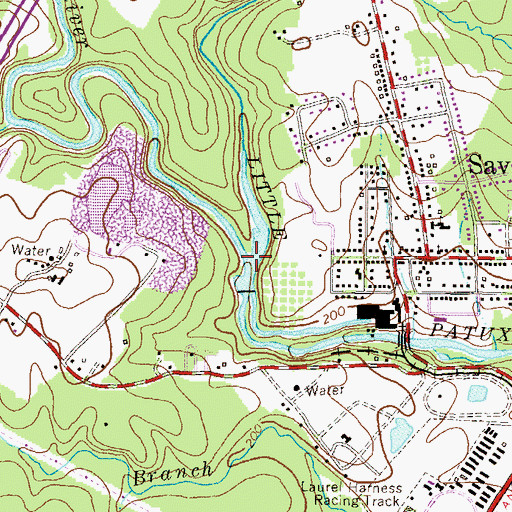 Topographic Map of Middle Patuxent River, MD
