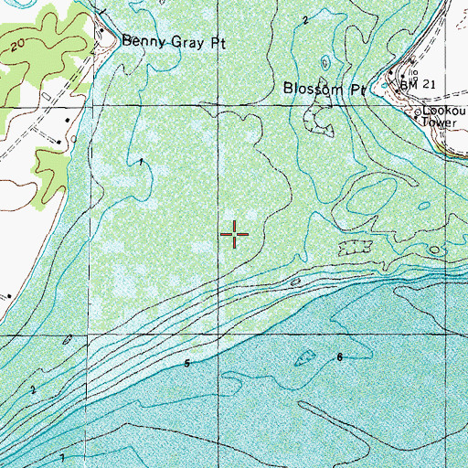Topographic Map of Nanjemoy Creek, MD