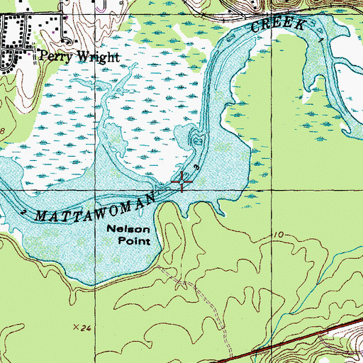 Topographic Map of Nelson Point, MD