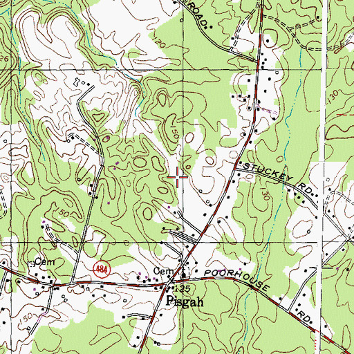 Topographic Map of Pisgah, MD