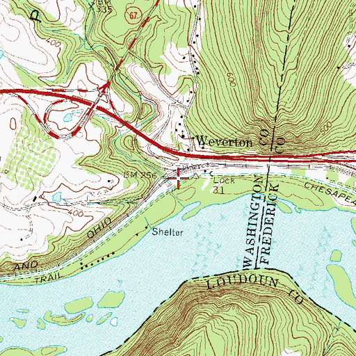 Topographic Map of Pleasant Valley, MD