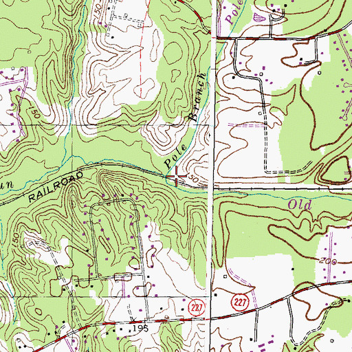 Topographic Map of Pole Branch, MD
