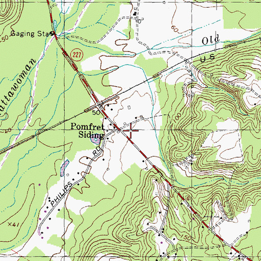 Topographic Map of Pomfret Siding, MD