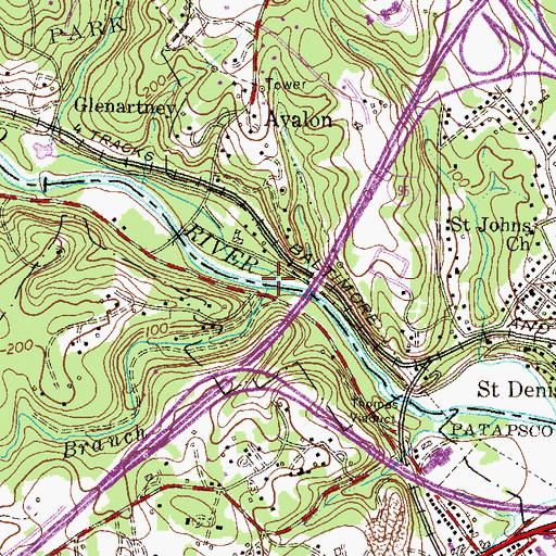 Topographic Map of Rockburn Branch, MD