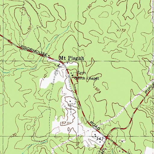 Topographic Map of Smith Chapel, MD