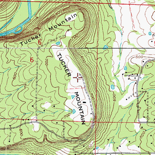 Topographic Map of Tucker Mountain, AR