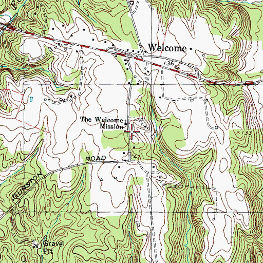 Topographic Map of The Welcome Mission, MD