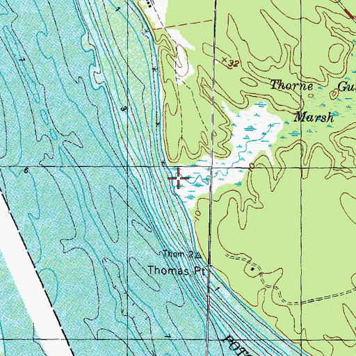 Topographic Map of Thorne Gut, MD