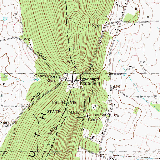 Topographic Map of Townsend Monument, MD