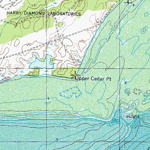 Topographic Map of Upper Cedar Point, MD