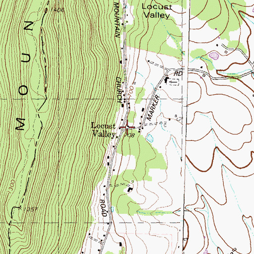 Topographic Map of Locust Valley, MD