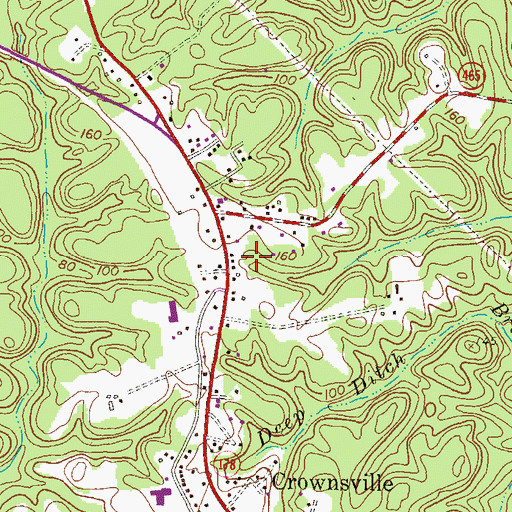 Topographic Map of Gotts, MD