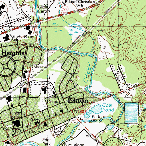 Topographic Map of Windsor Village, MD