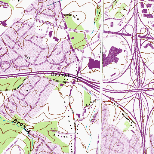 Topographic Map of Belmont, MD