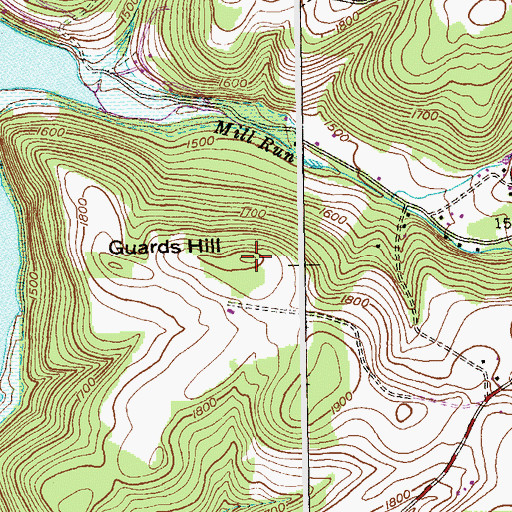Topographic Map of Guards Hill, MD