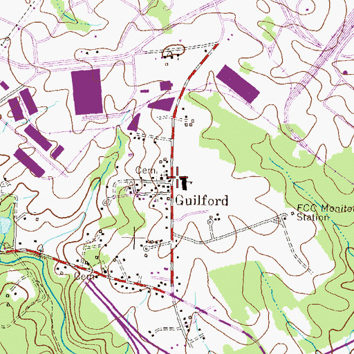 Topographic Map of Guilford, MD