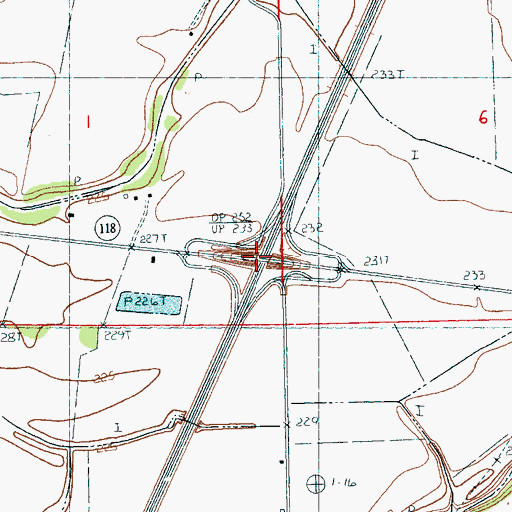 Topographic Map of Interchange 34, AR