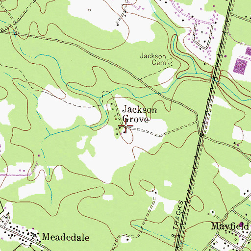 Topographic Map of Jackson Grove, MD