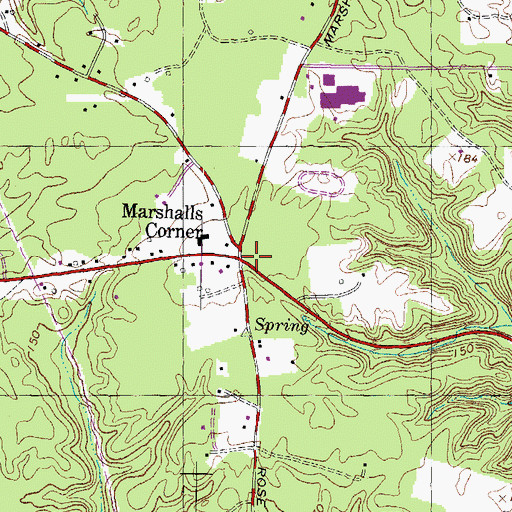 Topographic Map of Marshalls Corner, MD